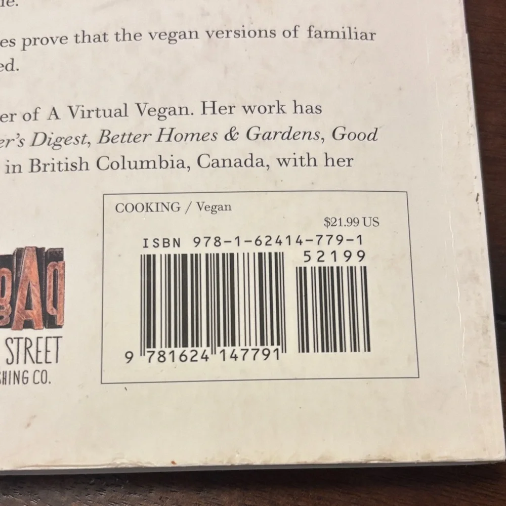Vegan Comfort Cooking Cookbook with Cream Cover